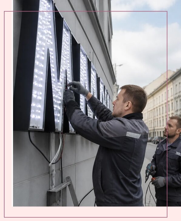 Изготовление и монтаж светодиодных LED вывесок в Урюпинске